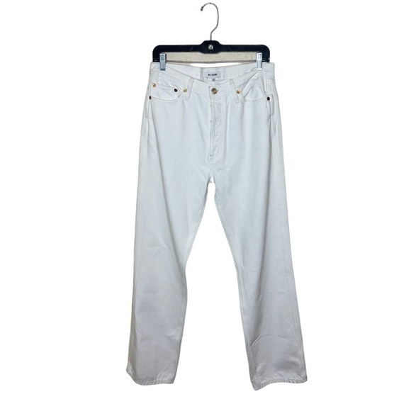 NEW Re/done 90’s high rise loose white jeans - Picture 1 of 9